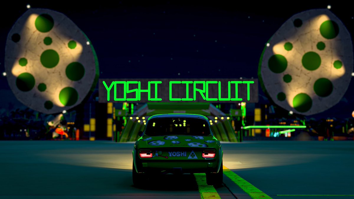 TarryJupiter471's tweet image. My first eventlab in FH5. A recreation of Yoshi circuit inspired by the Double Dash and Mariokart 8 versions. You can also grab one of my Yoshi wraps for some recommended cars. #ForzaHorizon5 #ForzaShare #Eventlab 

Map codes:
Day - 566 848 620
Night - 236 557 256

1/2