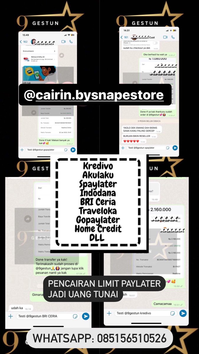 lisapremiumin's tweet photo. Open gestun jasa cairin limit paylater 

Lagi promoo fee rendah

Bukalapak paylater
Home Credit 
Spaylater 
Indodana
BRI Ceria
Akulaku
Kredivo
CC
Traveloka
Gopaylater
All paylater
⭐ 100% trusted &amp; amanah 
https://t.co/KwzpkktUh4

Sponge Gita #alleyesonpapua butuh https://t.co/lIrD4EtSIm