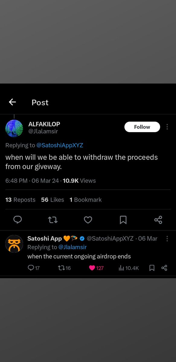 Pedoy141646's tweet image. GM...@SatoshiAppXYZ @openex_network 
@Coredao_Org

Please do something when or how to withdraw the Core-1 token from the giveaway on the Satoshi App for more than a year that has not been withdrawn until now

#SatoshiAppXYZ
#OpenexNetwork