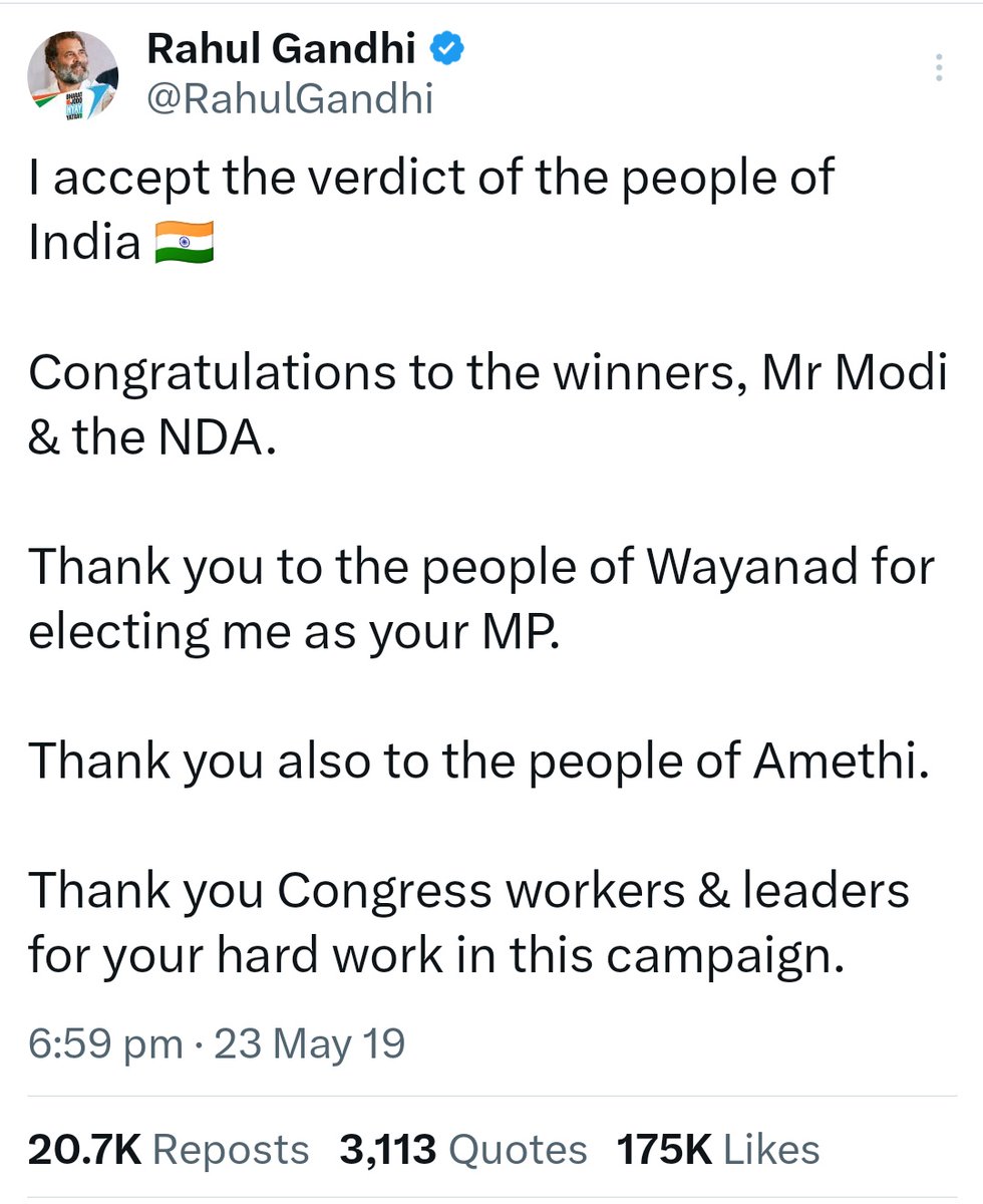 gore_mandar's tweet photo. @RahulGandhi here is the template for your tweet tomorrow..

Just...
Update line no 3 and 4 (Raebareli)

#Modi30
#ModiAgainIn2024
#Modi_ki_Gaurantee https://t.co/caGvTwKdOI