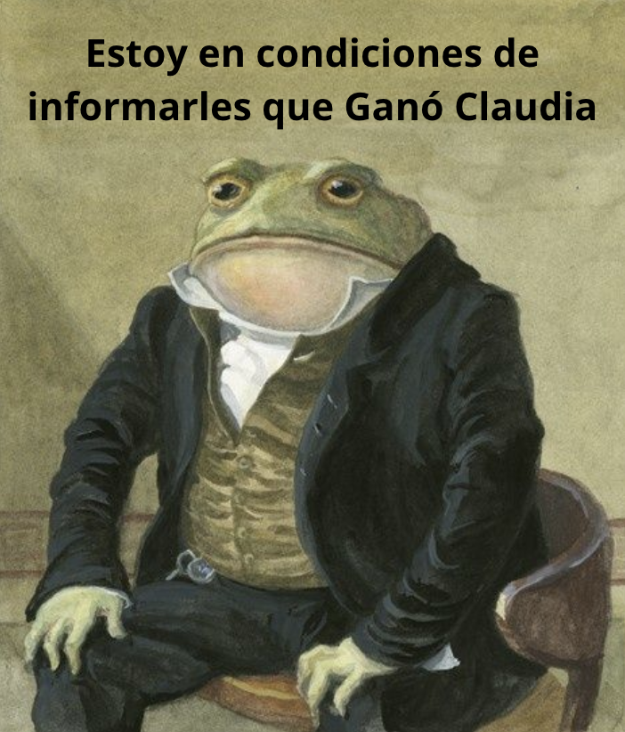 SoyCelso's tweet photo. Así las cosas. La próxima Presidenta es @Claudiashein https://t.co/kbWIOX415h