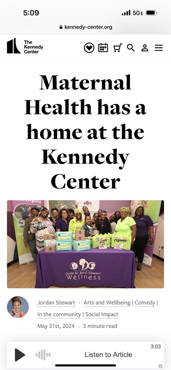 Excited to announce that Maternal Health now has a home at the  Kennedy Center in our nation's Capitol! #SpiceyMoms 

kennedy-center.org/our-story/blog…