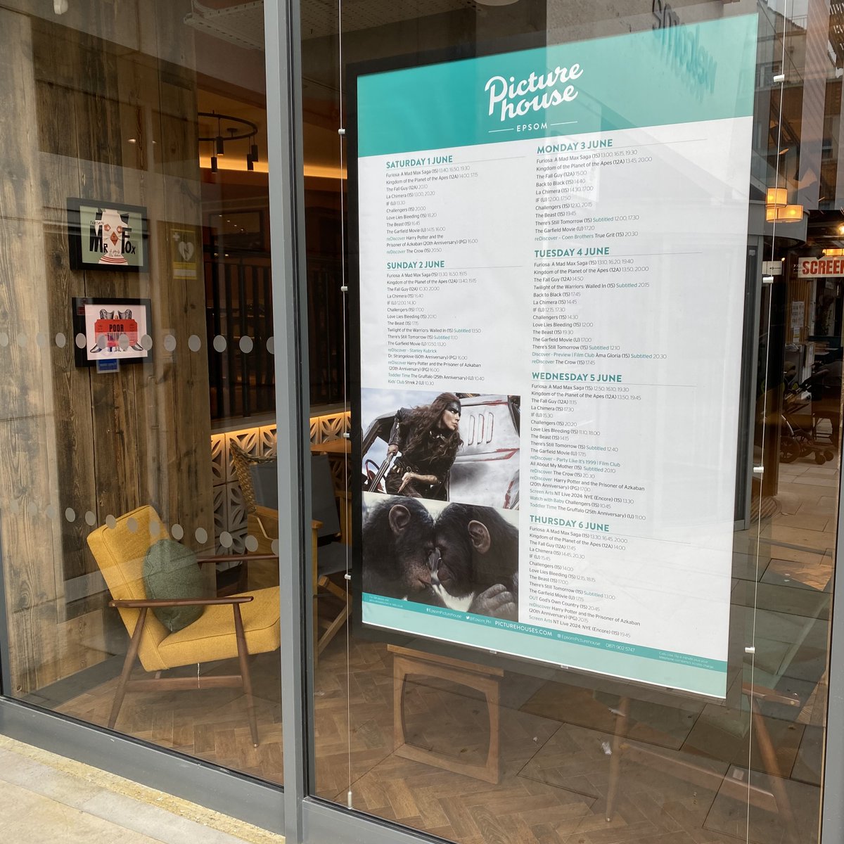 Epsom_PH's tweet photo. Good morning, Epsom! ๐ Passing by Epsom Square in the morning? Doesn't it look cosy inside - why not stop by for a nice hot drink from 10am or catch up with the weekly film listings posted in our window. See you soon! โ๏ธ๐ #EpsomSquare #MorningRoutine #CommunityCatchUp https://t.co/dUpQAVANZR