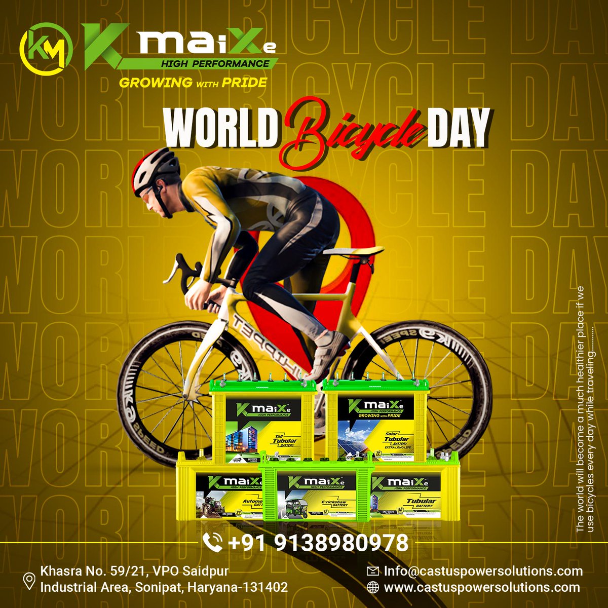 World Bicycle day
#KmaiXe #Appliances #HomeAppliances #Home #Electronics #Appliance #HomeAppliance #Technology #OnlineShopping #UPSBatteries #Massimo #Electrical #Household #India #Product #electricalappliances