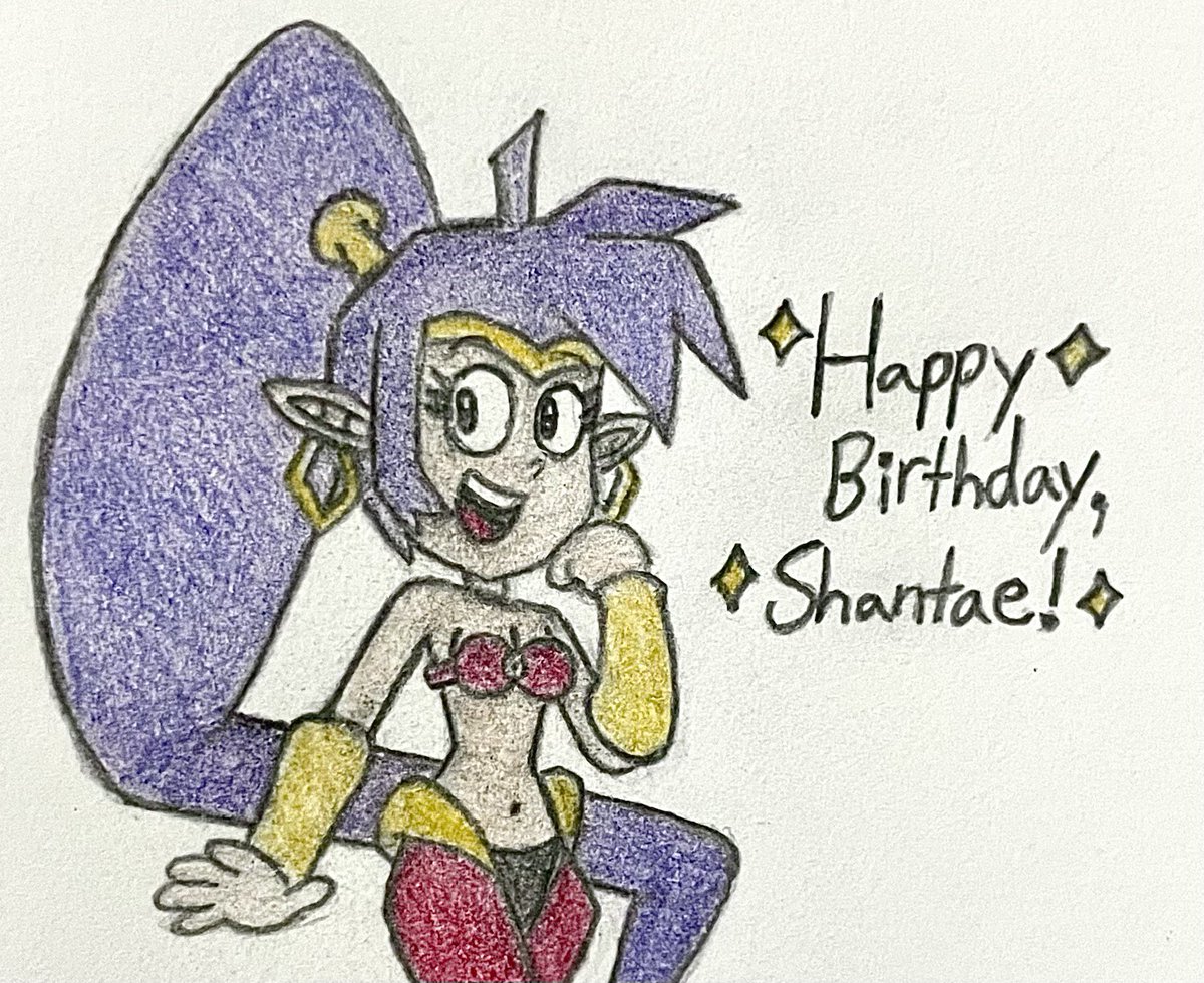 JJSponge120's tweet photo. Happy 22nd year anniversary to Shantae, the Half-Genie Hero! 🥳 #Shantae #HalfGenieHero #WayForwardTechnologies #Birthday #Anniversary #Girt https://t.co/0AD0B8oyiu