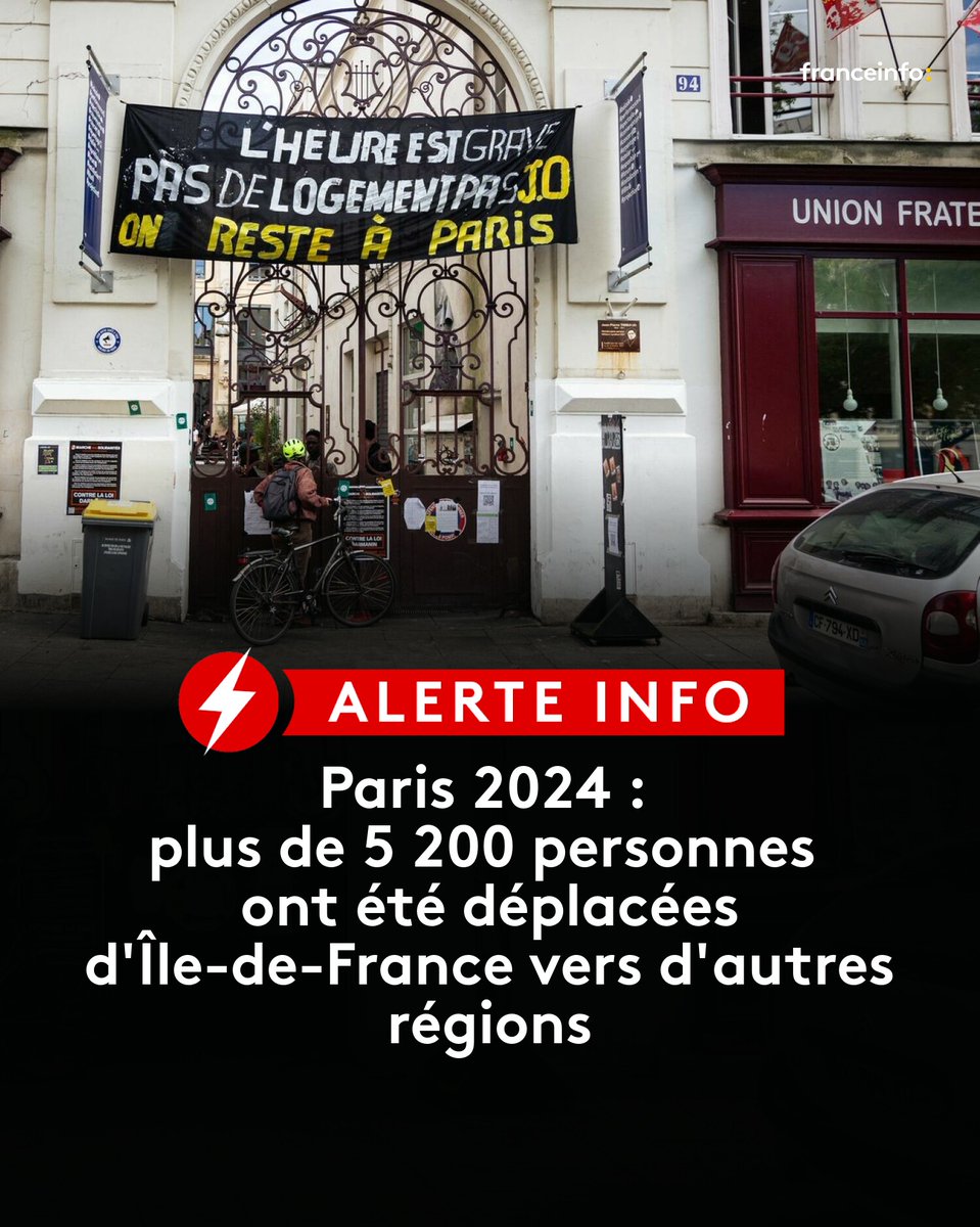 franceinfo's tweet photo. 🔴 Le collectif Le Revers de la médaille dénonce dans un rapport "le nettoyage social" en cours avant les Jeux olympiques et paralympiques avec ces expulsions de migrants, sans-abri et travailleurs du sexe.
➡️ https://t.co/7odNmNehiN https://t.co/Um7jy5mzdE