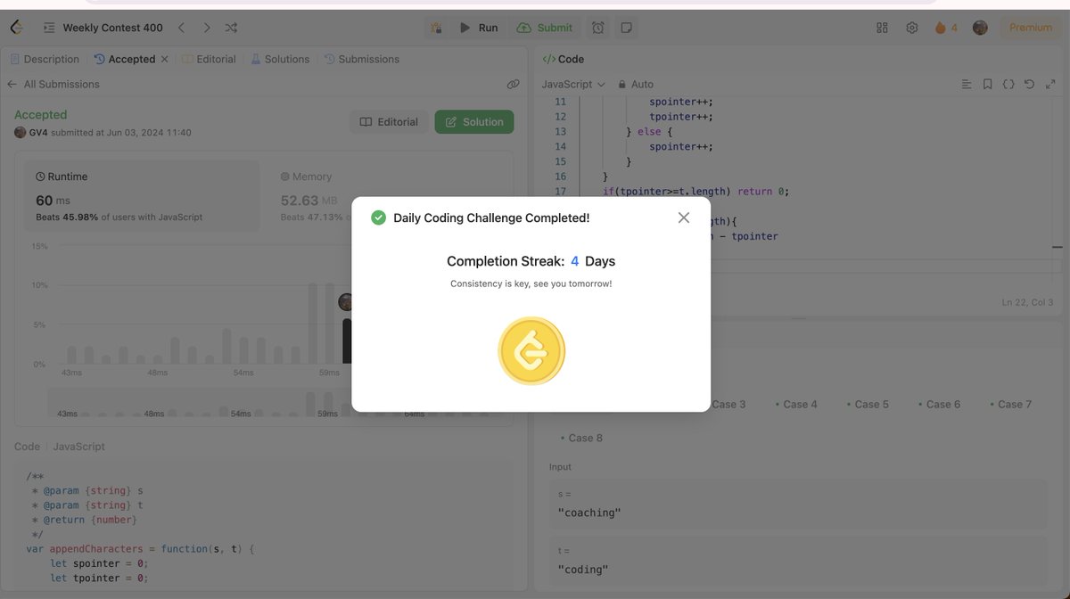 GunjanV43084141's tweet image. Lets go!
#leetcode  #30dayCodingChallenge
