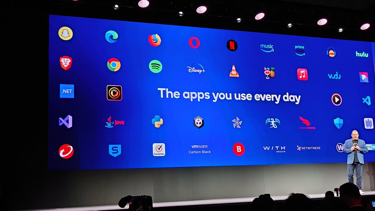 DaPoets's tweet photo. Lots of apps being optimized to run on the @Qualcomm @Snapdragon X Elite platform. #Computex #Computex2014 https://t.co/GCOhIryoKZ