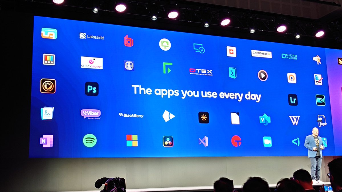 DaPoets's tweet photo. Lots of apps being optimized to run on the @Qualcomm @Snapdragon X Elite platform. #Computex #Computex2014 https://t.co/GCOhIryoKZ