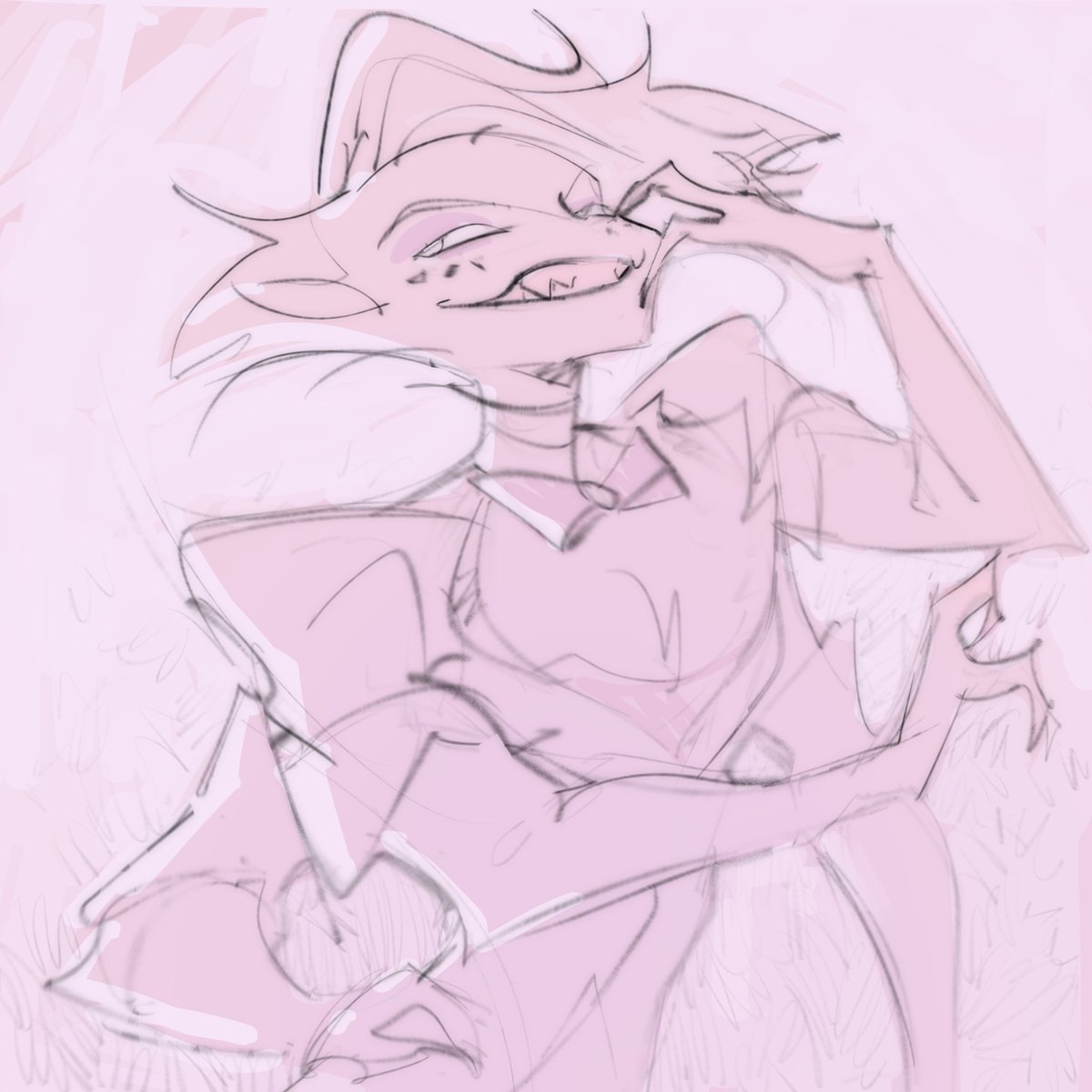 _springheeled's tweet image. Well drew another one #AngelDust  #HazbinHotel