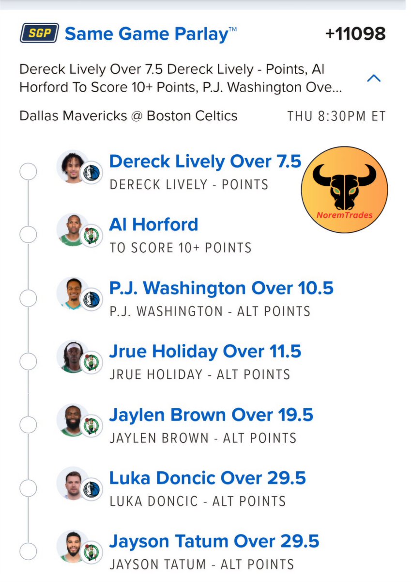 NoremTrades's tweet photo. Nba Finals +11098 🏆
Early 🐦 gets the 🪱 
10$-1k 💰 
🔗⬇️
#Nba
#Fanduel
#Celtics 
#GamblingX https://t.co/o3Y34c1Znd