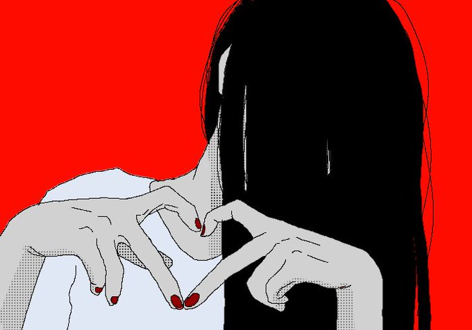 「black hair heart hands」 illustration images(Latest)