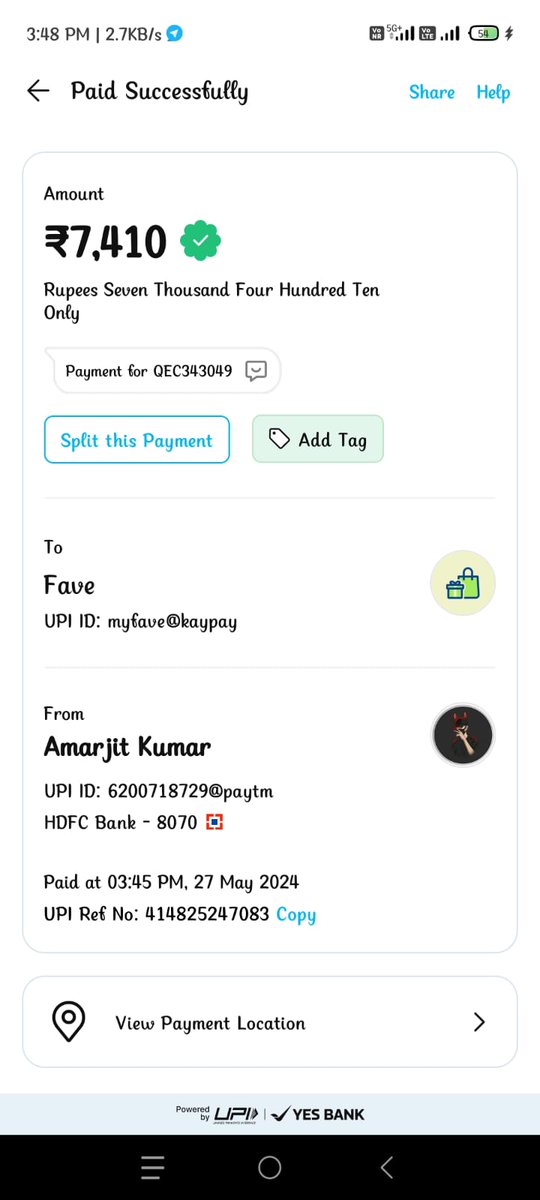 Sharvanji7's tweet photo. @MyFaveIndia 6200718729 I do a transaction on 27  May 2024 but my transaction failed in fave app but my money is deducted
My refund is successful procced
But not received any refund till now . Almost 7 days done 
But not received any refund
But refund not receive my account #RBI https://t.co/FcCuxoMGQZ