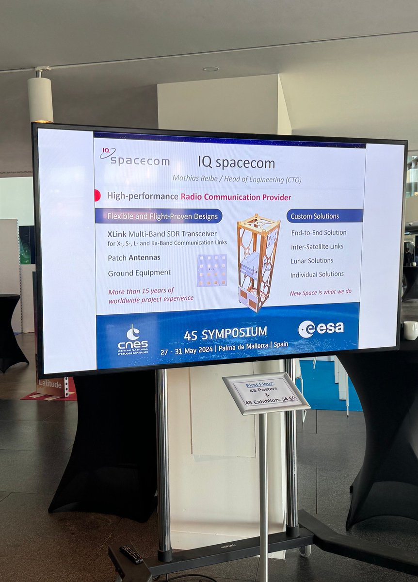 IQspacecom's tweet photo. What an incredible week at the #4SSymposium! 🙌 Thanks to everyone who visited our booth, attended our presentations, and connected with us. We're delighted to see the great interest in our technologies. 
Let's stay in touch: info@iq-spacecom.com
#IQspacecom #SpaceMadeInGermany https://t.co/qXdUtmMpJU