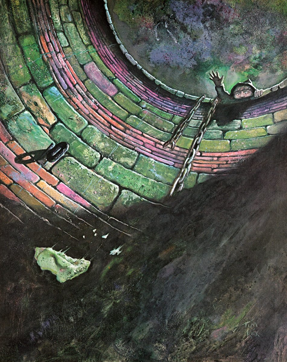 LRonLacy's tweet photo. For #JUNE 1975
‘The Well in Moria’ Tim Kirk (b. October 30, 1947). *The J.R.R. Tolkien Calendar 1975* (Ballantine Books) for June.
#illustration #illustrationart #illustrationartists #TimKirk #JRRTolkien #TheLordOfTheRings #LOTR https://t.co/KE3uwYHer0
