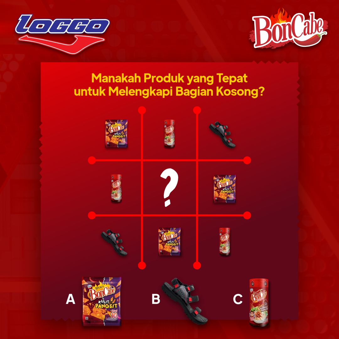 BonCabe's tweet photo. Eits, simak dulu syarat dan ketentuannya:
1. Wajib follow akun Instagram (@)officialboncabe & (@)https://t.co/BY3Mu7C3Mp
2. Komen jawaban kamu di kolom komentar dengan menggunakan hashtag #BonCabexLoggo #BonCabe #Loggo dan sertakan ukuran sepatu kamu
3. Ajak 3 teman untuk ikutan https://t.co/VxF5R1xdPu