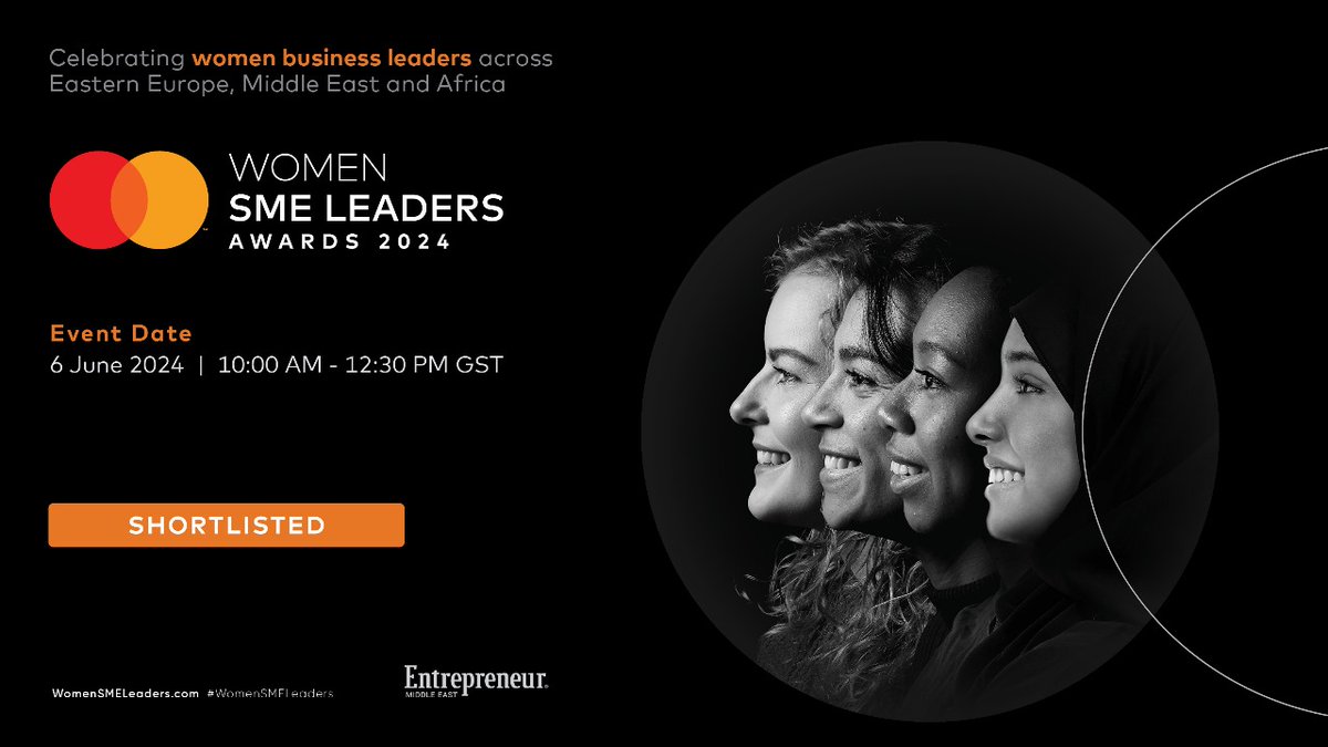I'm thrilled to announce that I have been shortlisted as the Health Custodian for the Mastercard Women SME Leaders 2024 awards in Dubai this week.

#WomenSMEleaders 

<a href="/MastercardMENA/">Mastercard Arabia</a> 
<a href="/EntMagazineME/">Entrepreneur Middle East</a>