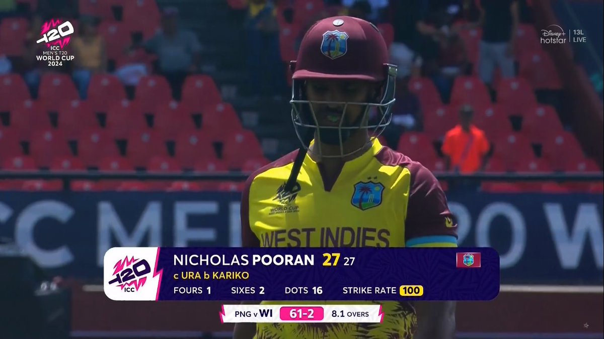 DoctorofCricket's tweet photo. Pooran it's not IPL🤔🤔🤔
#WIvsPNG I #T20WorldCup24 https://t.co/sG0fmVohk2