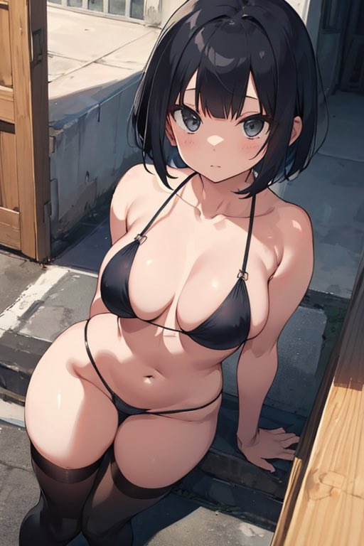 eccaudono's tweet photo. #AI美少女  #マイクロビキニ  #ニーハイ https://t.co/X2eYLIfvoj
