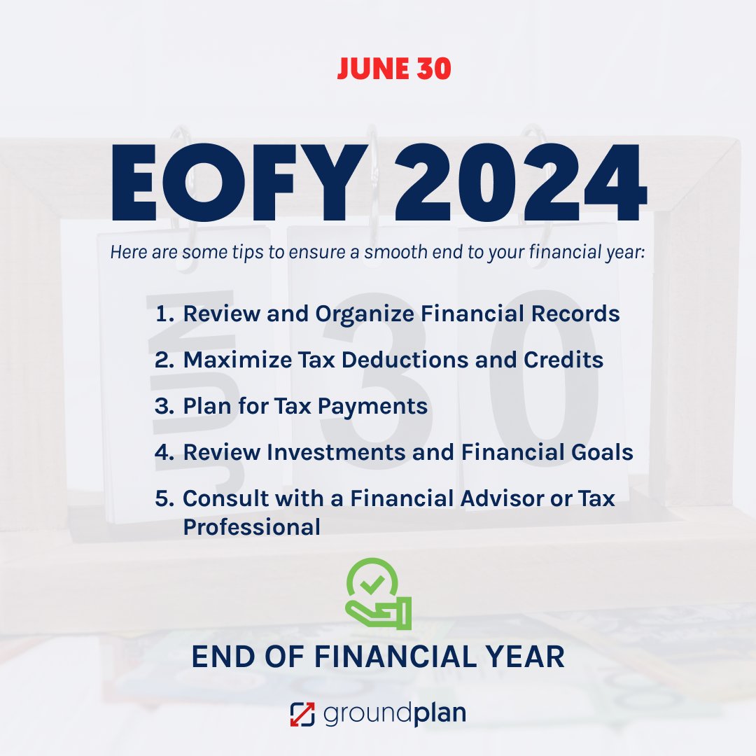 GroundplanAus's tweet photo. π Wrapping up the financial year for your trade business? Here are some tips to consider! πΌ
Make sure those financial records are ship-shape β organisation is π!
#TradesTips #EOFYPrep #FinancialSuccess #TaxTimeTips https://t.co/OzEmSHww1n
