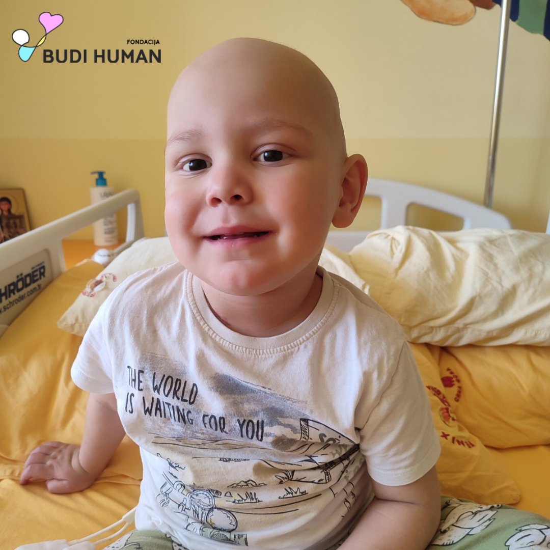 FBudiHuman's tweet photo. Fondacija „Budi human“: Za trogodišnjeg Miloša Popovića koji boluje od leukemije upućena pomoć u iznosu od 3.000 eura! ❤️🍀 https://t.co/OHlWG2wyyC