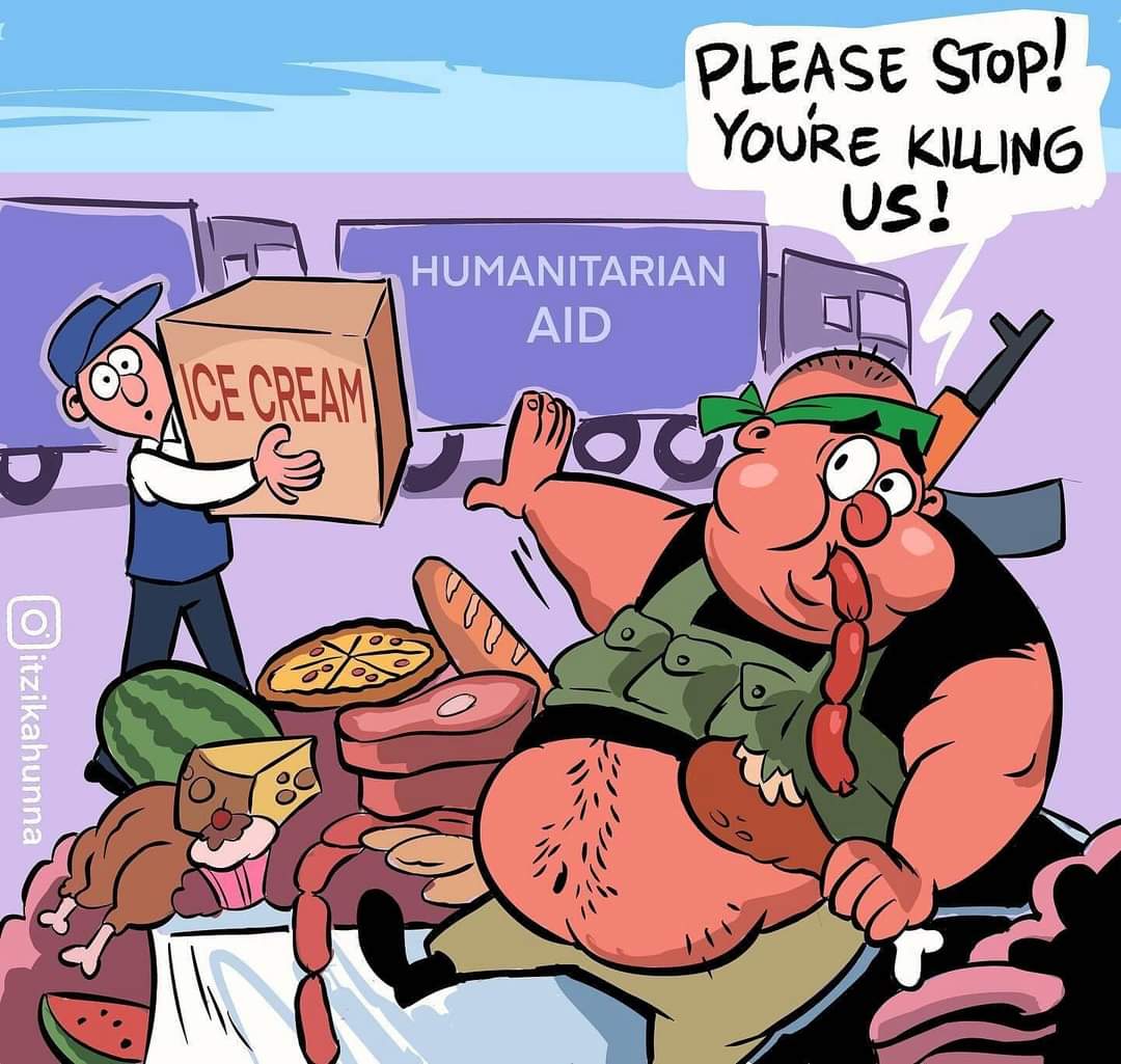 Israelkicksass's tweet photo. And please make sure that the ice cream is gluten and dairy free

Artist: Itzik Samuha

 #UNRWAFail #unrwa #UNFail #hamasisisis #israelunderattack #hamas #israel #swordsofiron #standwithisrael #SupportIsrael #unitedwithisrael #StopAntisemitism #october7massacre #alleyesonrafah https://t.co/4lDio2uI1t