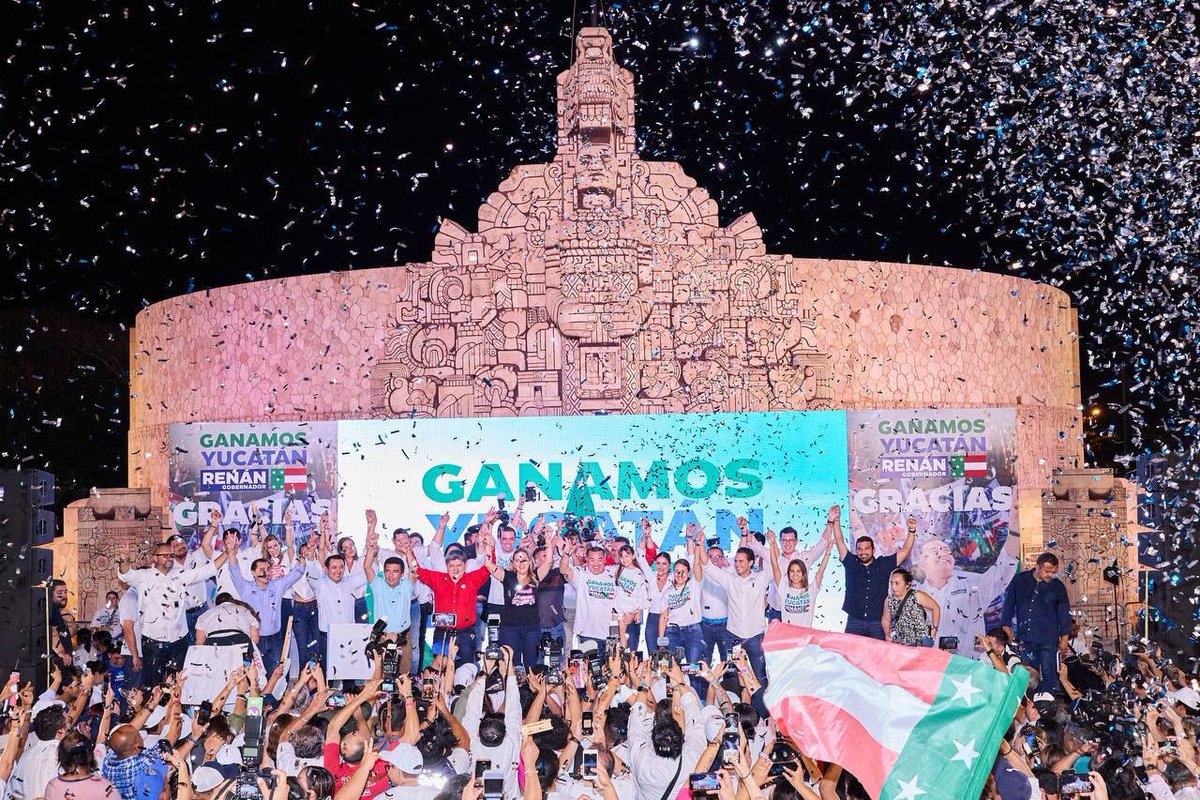 RenanBarrera's tweet photo. ¡Hoy GANÓ YUCATÁN! 

Ganó la decisión de las y los yucatecos de seguir conservando los buenos gobiernos, de llevar lo mejor de Yucatán a cada rincón del estado. UNIDOS VAMOS POR LOS MEJORES SEIS AÑOS DE LA HISTORIA DE YUCATÁN. Gracias a todas y todos por ser parte de este triunfo.
