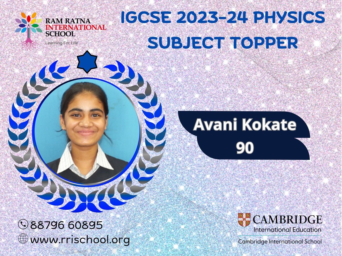 A shining star in the realm of physics! Avani Kokate has emerged as the top scorer in the physics subject for IGSE 2023, showcasing her exceptional knowledge and understanding of the subject.
