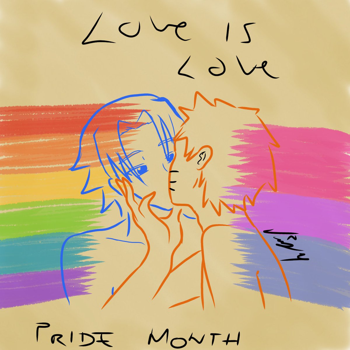naru_len's tweet photo. Second day of pride month :3
I Will try to do something every day :3
#sasunaru #naruto #sasuke #narutoBL #yaoi #narusasu #narutofanart #pridemonth #BL https://t.co/sNQiK3lioz