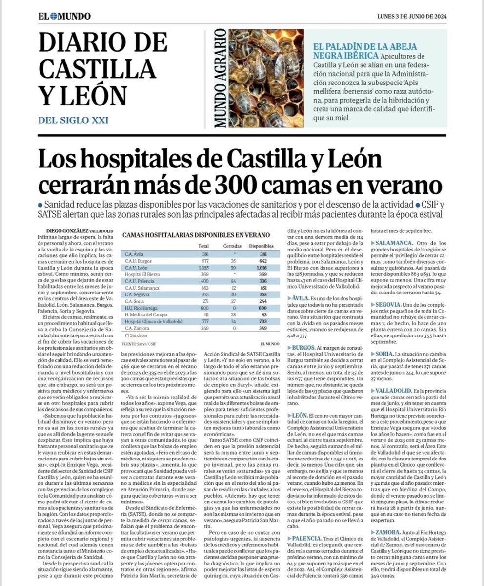 En #CastillayLeón con el PP:
👉🏻Sin oportunidades de emprender
👉🏻Cerrando camas hospitalarias en verano 
🔴Pero la amnistía…
Efectivamente tú voto es la respuesta 
#MásEuropa
#MasPSOE 
🇪🇺🇪🇺✊🏻🌹