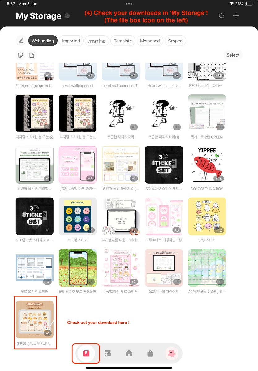 webudding_th's tweet photo. @fluffpuffy_ 🌟 วิธีดาวน์โหลดสติกเกอร์ฟรีจาก Webudding🌟 

1) ดาวน์โหลดแอป Webudding จาก App Store หรือ Google Play Store
2) Instant Login (3 วินาที​!) โดยใช้ อีเมล หรือ Apple ID
3) ไปที่ลิงก์สินค้าฟรี และคลิก 'Buy' (สินค้าฟรีจะมีค่าเป็น 0 seeds)
4) ตรวจสอบการดาวน์โหลดของคุณที่ 'My Storage' https://t.co/4GFL6J0dU9