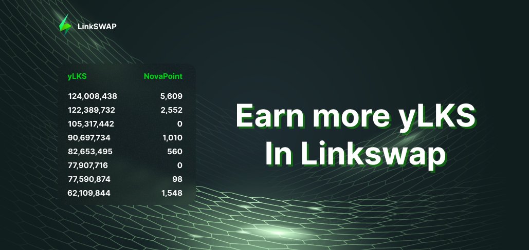 🌞Starting the new month with some #yLKS

👉linkswap.finance

#Linkswap #DeFi #web3‌‌