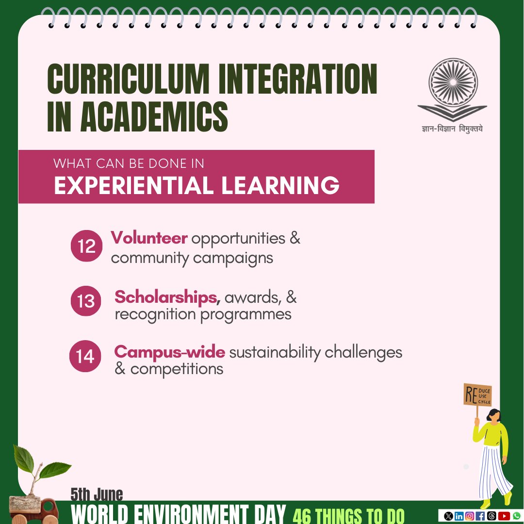 Explore how our campuses integrate sustainability into the curriculum and academic programmes, focusing on experiential learning about sustainability and conservation on our campuses.

Make this World Environment Day different by going beyond mere greening initiatives.   

We