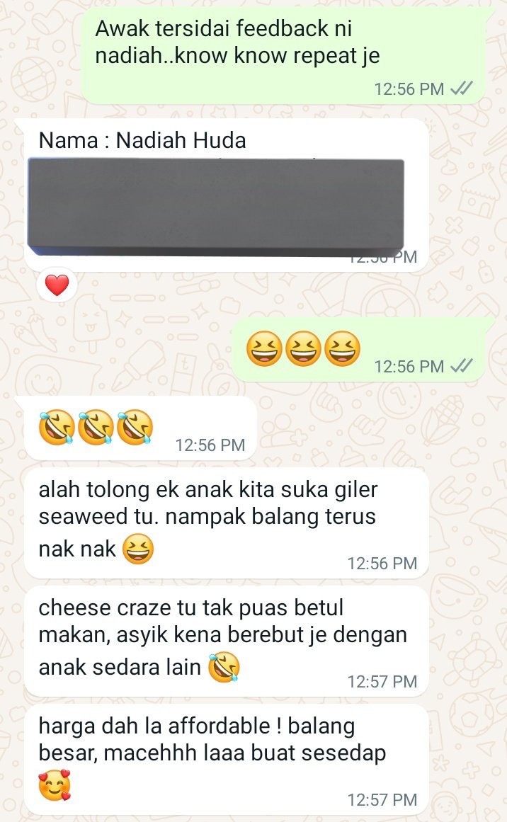 nrsrwhz's tweet photo. Mula mula 2 cheese craze - feedback - tambah 1 lagi cheese craze 😭🫶🏼

Thankyouuu @ndhhuda 🫵🏼🥰 https://t.co/ULkF8zaUDR