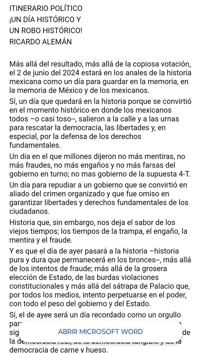 RicardoAlemanMx's tweet photo. Así mi columna del 3 de junio!
O no sabían el tamaño del fraude de Estado que se fraguó desde Palacio! https://t.co/87IhoZtSKT