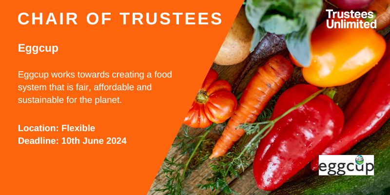 **DEADLINE APPROACHING** **NEW CHAIR OF TRUSTEES** Eggcup More info: ow.ly/fLV250QS0xk Deadline: 10th June 2024 #Eggcup14 #BoardChair #NonprofitLeadership #CharityLeadership #SustainableDevelopment #CommunityEngagement #EnvironmentalInitiatives #LeadershipOpportunity