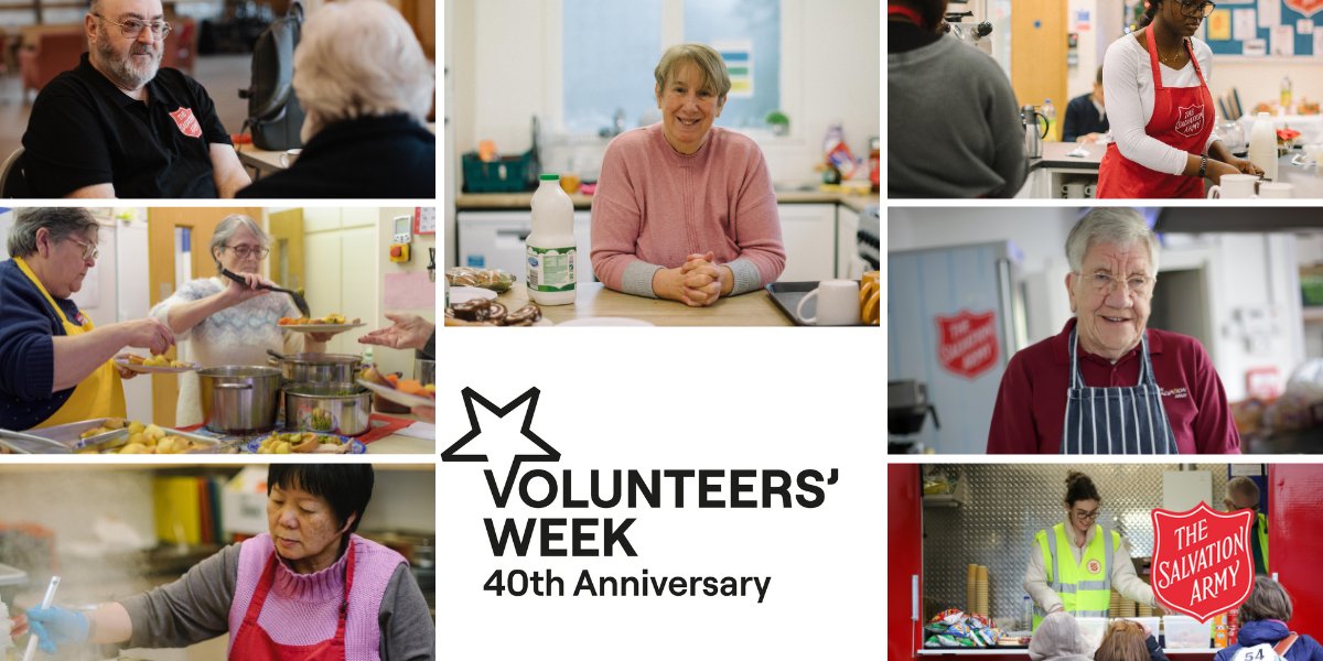 salvationarmyuk's tweet photo. As #VolunteersWeek starts, here’s a shoutout to all our amazing volunteers who have donated countless hours of their time to supporting our work. From the bottom of our hearts, thank you for your help. Want to give back? Check out our volunteering roles: https://t.co/gGukedmR5O https://t.co/5d1oVm93rX