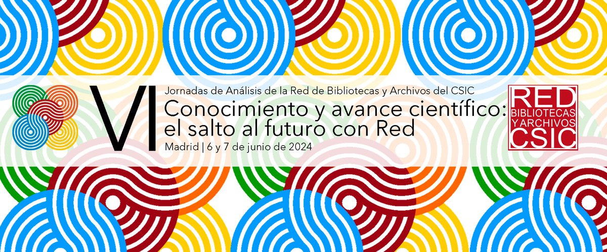 Bajo el lema ‘Conocimiento y avance científico: Saltando al futuro con Red’, los próximos 6 y 7 de junio se celebrarán en Madrid las VI Jornadas de Análisis de la Red de Bibliotecas y Archivos del CSIC. ▶️ bibliotecas.csic.es/es/vi-jornadas… #6JornadasBibliotecasyArchivosCSIC