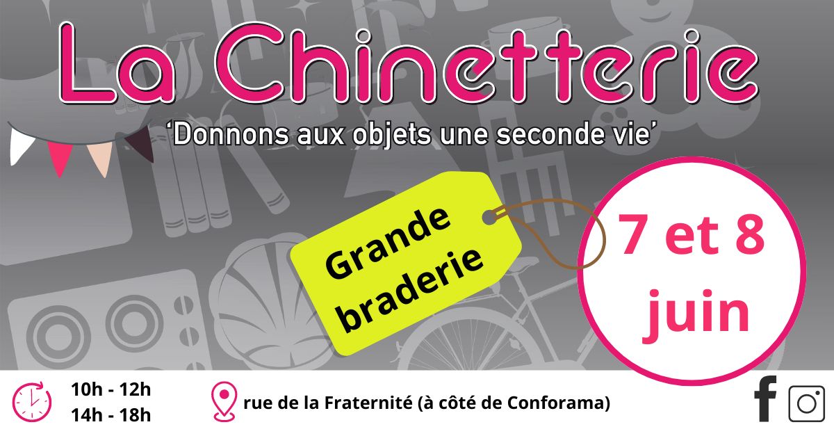 vivractif's tweet photo. 💡 Et si on consommait de manière responsable en favorisant le réemploi ? 

La Chinetterie c’est un espace dédié au #réemploi et à l’#économiecirculaire.

🛒 Vêtements, puériculture, livres, mobilier, vaisselle, matériaux ou encore bibelots, tout est à petit prix. https://t.co/3rLg9DItgD