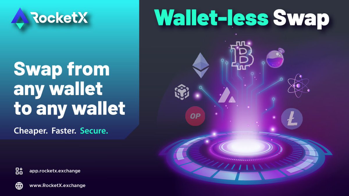 RocketXexchange's tweet photo. 🎉 Big News! 🎉 RocketX $RVF Fam!

Get ready for the revolutionary Wallet-less Swap Beta Launch on June 10, 2024! 🚀

Imagine swapping ANY token on ANY blockchain from ANY wallet, seamlessly and effortlessly. It's not just a dream—it's about to become reality!

But that's not all! We're also unveiling the Wallet-less Swap Aggregator, ensuring you get the BEST rates on every swap, every time. 💸✨

Stay tuned and be part of the future of seamless token swapping!