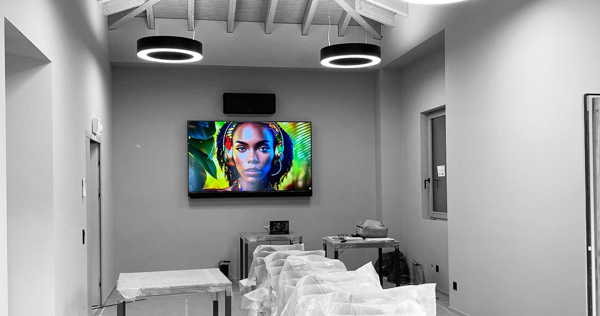 Sony FW-85BZ35L Public Display installation with LB SB-A soundbar - amazing result!