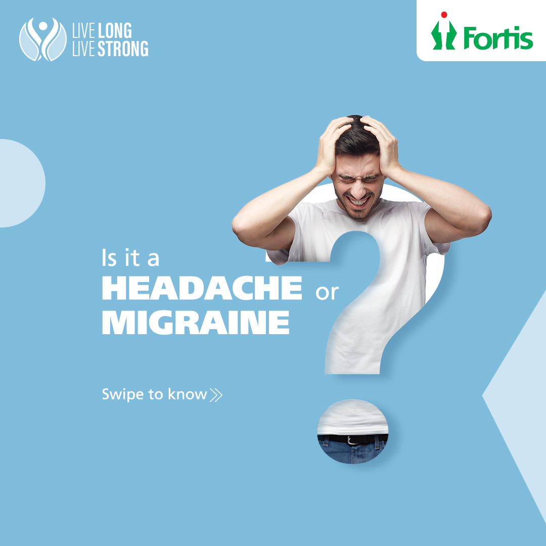 fortis_hospital's tweet photo. Migraine is more than just another headache. It helps to know the difference between the two so that you are aware of your condition and can take the right treatment measures.
#AtFortisWeCare #FortisHealthcare #Migraine #Headache #LiveLongLiveStrong https://t.co/BfHQj9p9N4