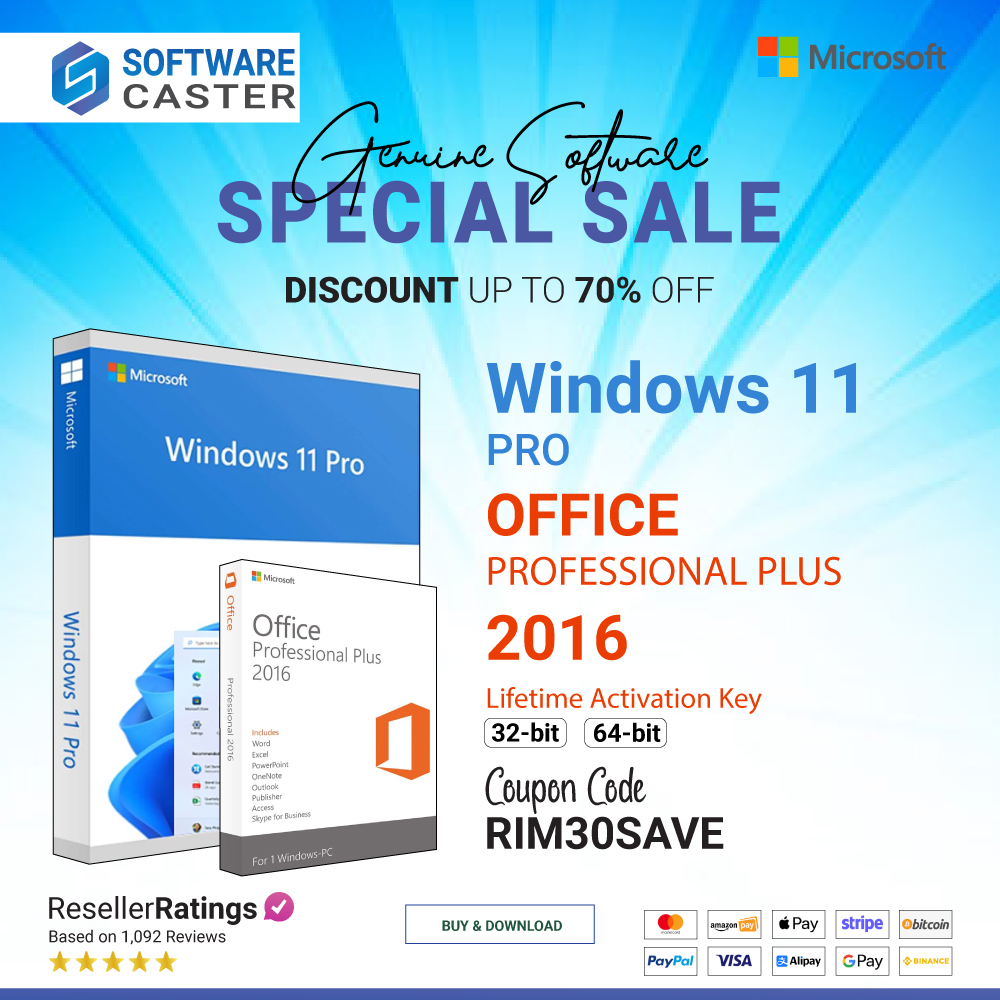 jack_liam90633's tweet photo. 🚀 Big Sale Alert! 🚀 Get up to 70% off on genuine Microsoft software at Software Caster! Upgrade to Windows 11 Pro &amp; Office Professional Plus 2016. Use code RIM30SAVE at checkout for extra savings! 🛒✨ Don’t miss out, shop now! #SoftwareCaster #Windows11Pro #Office2016 https://t.co/npOEfV4aq2
