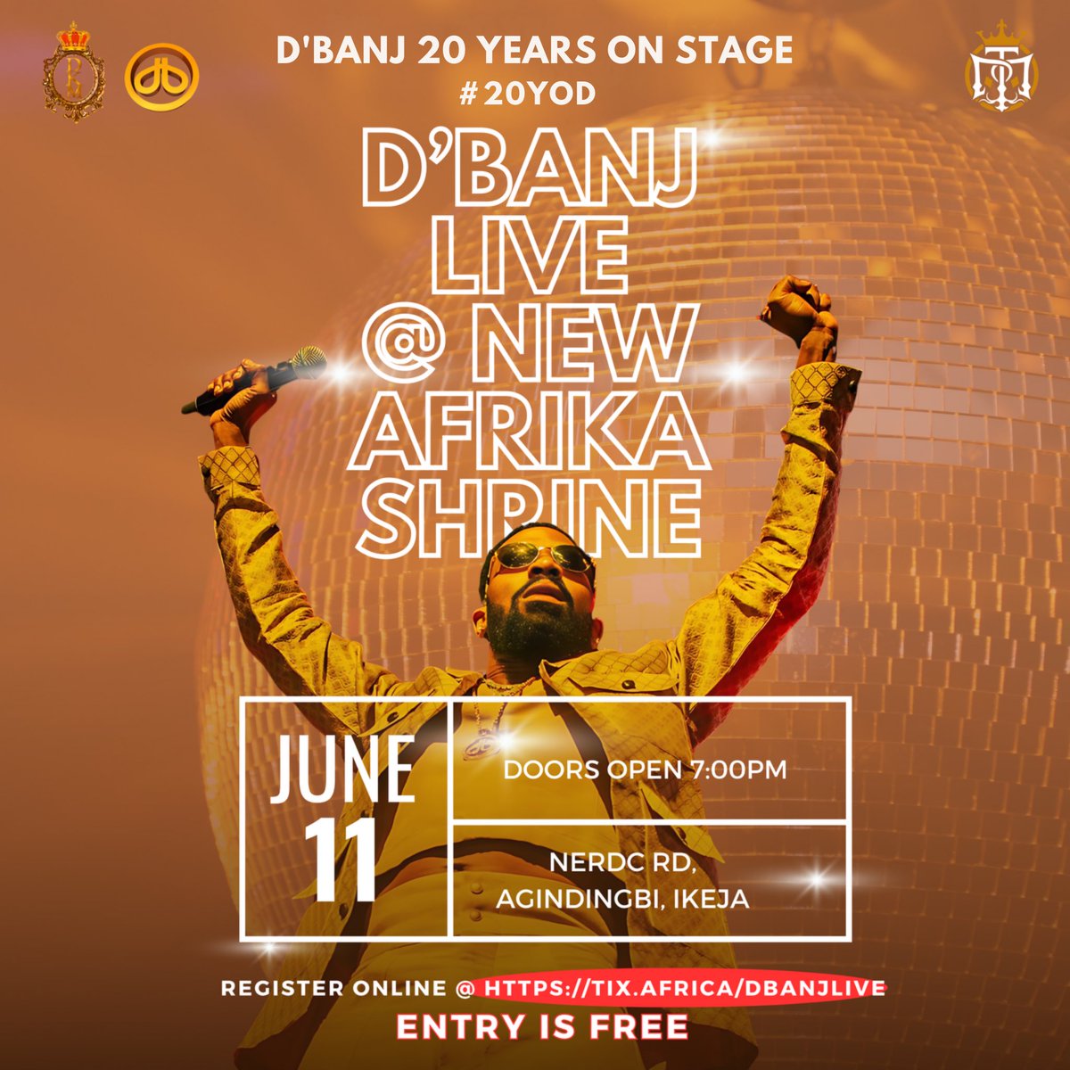 iamdbanj's tweet image. Babylets, Kokolets, Mamalets, and Koko Masters, all roads lead to the New Afrika Shrine on June 11th! It’s a FREE concert in celebration of my 20 years on stage, The streets is where it all started, and we’re taking it back to where it all began…. oooSHeeee 💥

#KokoConcert