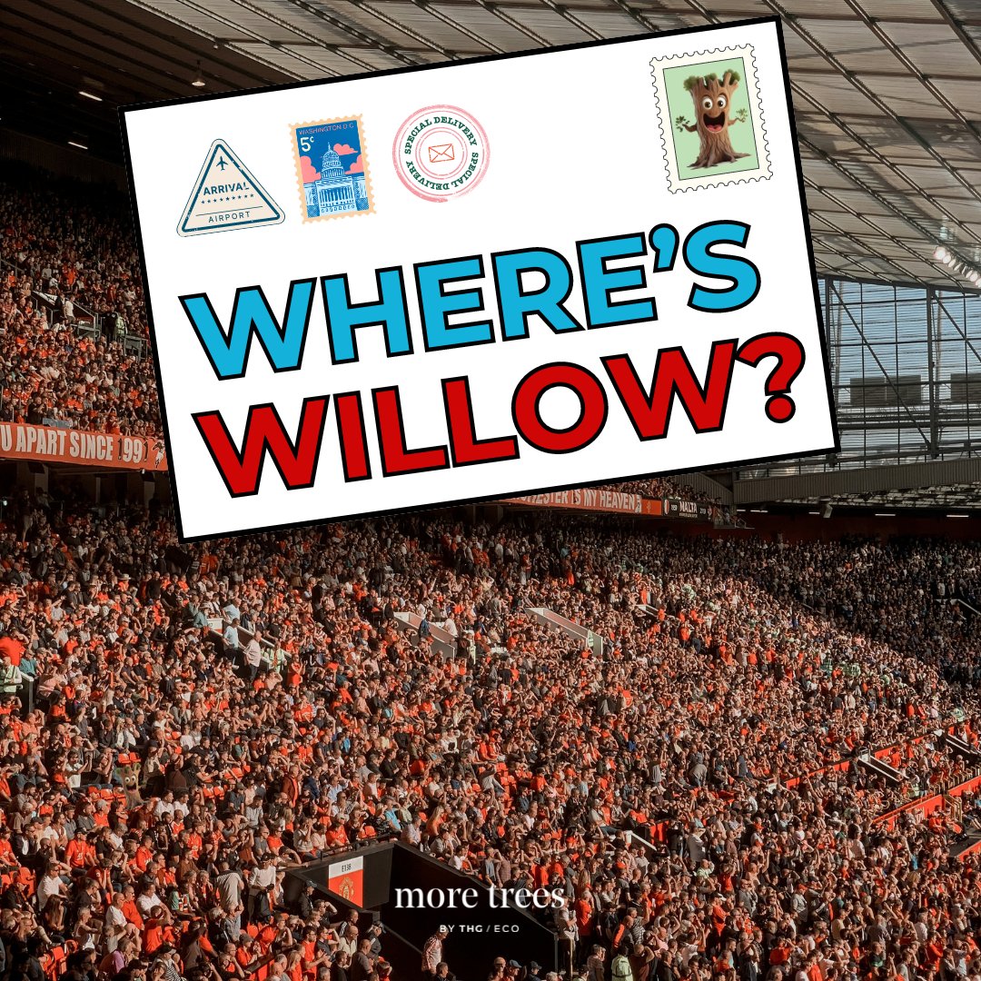 Where's Willow?👀

Willow is branching out and going to their first football game, supporting one of this city's two world-renowned football teams. Can you spot Willow in the crowd?

More Trees HQ is home to this northern city that Willow has been exploring, any more guesses?