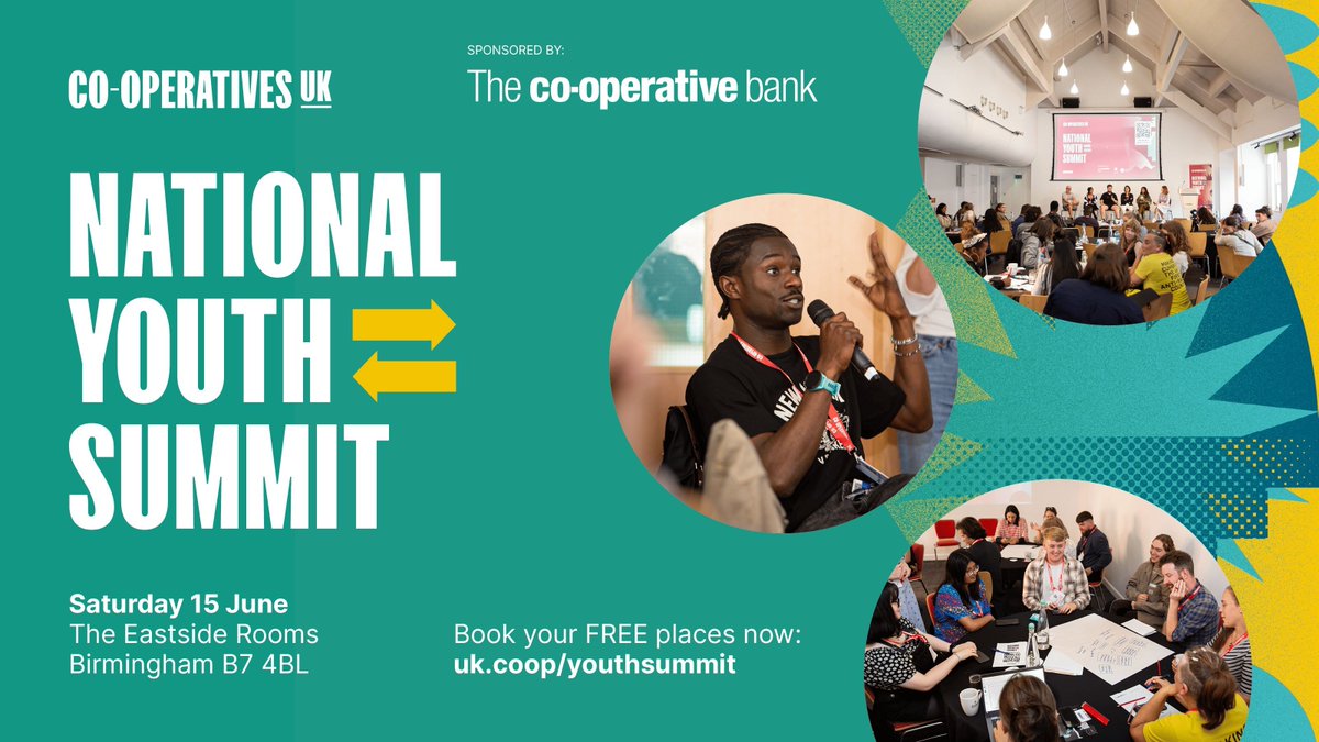 📣 We're excited to announce that the National Youth Summit will be sponsored by <a href="/CooperativeBank/">The Co-operative Bank UK</a>! 

👀 Searching for #MondayMotivation?  Check out the 💫 inspiring 💫  line-up &amp; book your FREE place 👉 buff.ly/455p0vQ 

#coops#networking #coopsbirmingham #youthevent