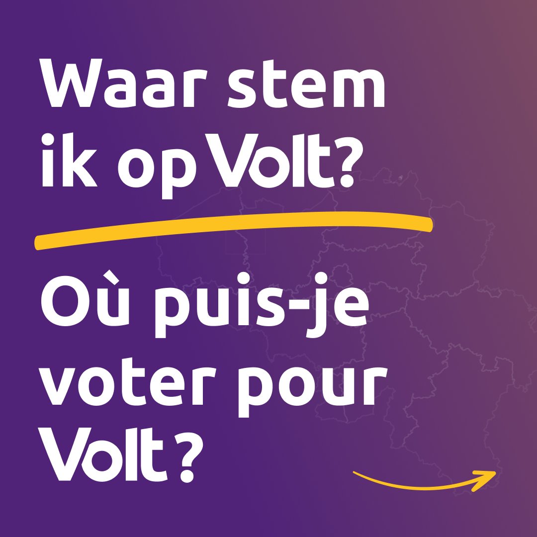 VoltBelgium's tweet photo. 🇧🇪🗳️ Waar stem ik op Volt?

➡️ Volt doet mee in verschillende kieskringen. Bezoek https://t.co/J0Jnv1yjuB om te zien op welke Europese, federale en regionale kieslijsten jij kan stemmen!

#StemVolt #StemLijst5 &amp; 27  #VoteVolt #VoltEuropa https://t.co/c0iRYxc3wT