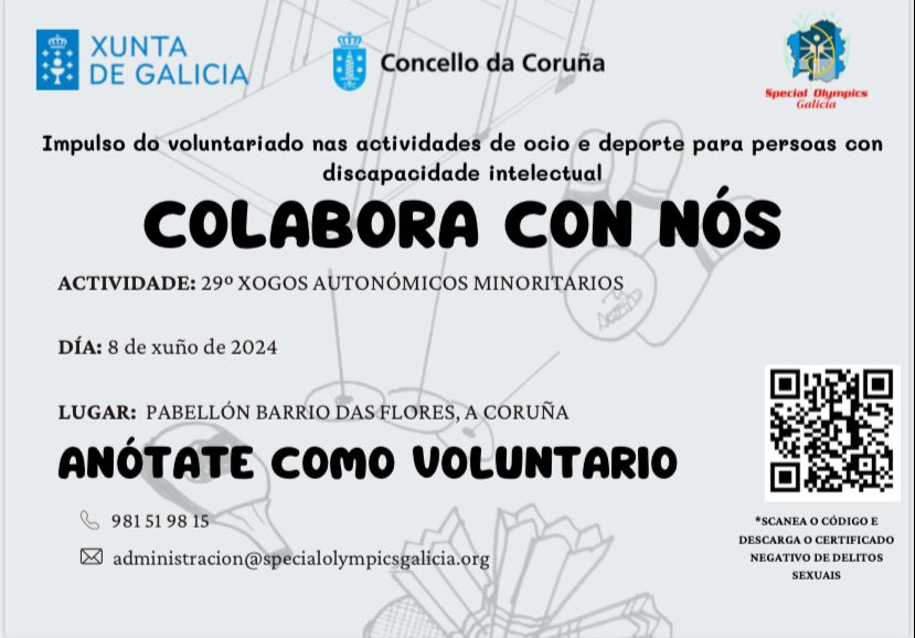 ⚠️⚠️⚠️ URGENTE ⚠️⚠️⚠️ Si te gusta el #deporte , apoyar a las #PersonasConDiscapacidadIntelectual y estás en @ConcelloCoruna este sabado 8 de junio... Ye necesitam❤️sss! #VOLUNTARIZATE 🤗