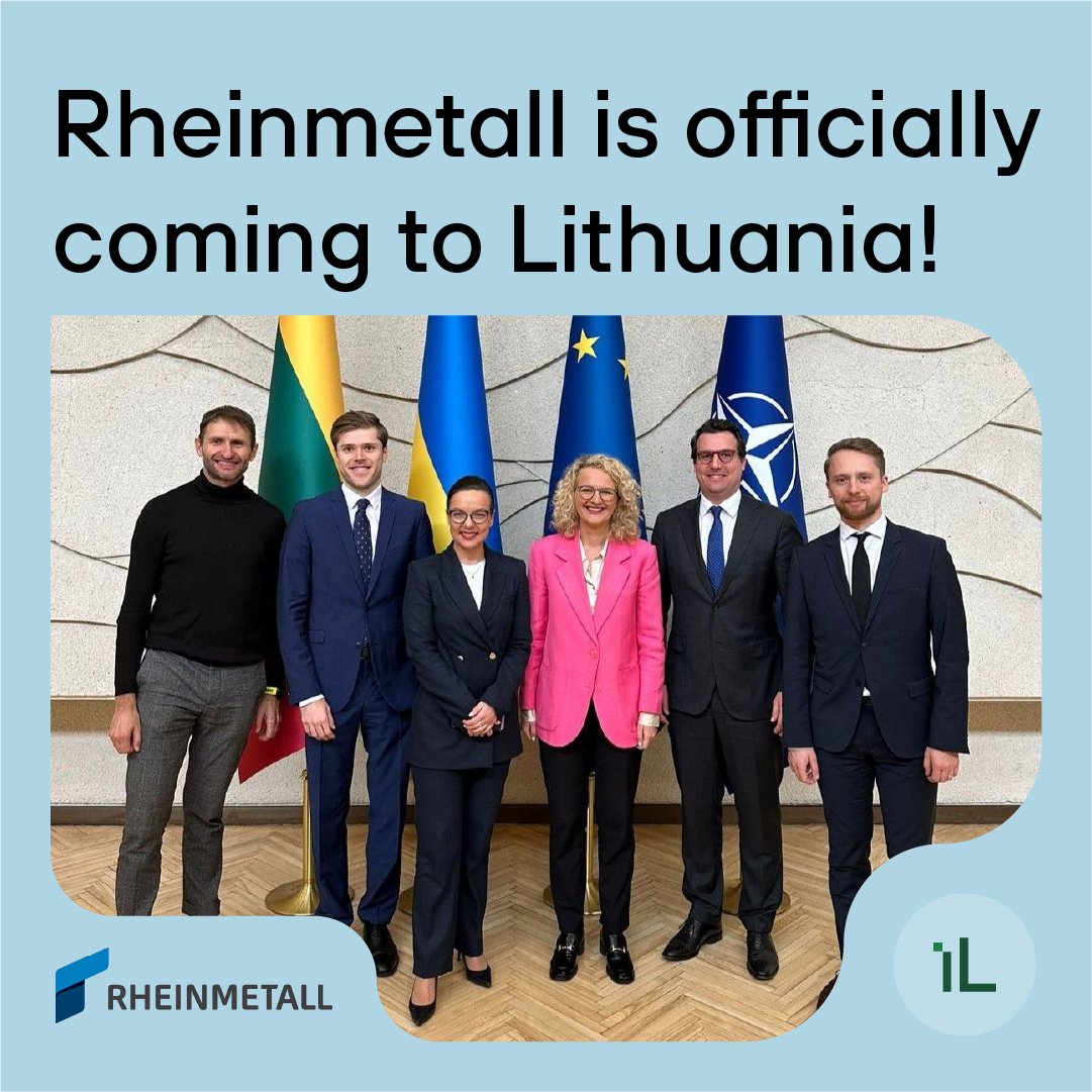 🌟 It's official - <a href="/RheinmetallAG/">Rheinmetall</a> is coming to #Lithuania!

<a href="/ArmonaiteA/">Ausrine Armonaite</a> has signed a large-scale project agreement with the #defense industry giant. 

With over EUR 180M #investment, this project will create 150+ jobs, strengthening our defense sector and ensuring access to