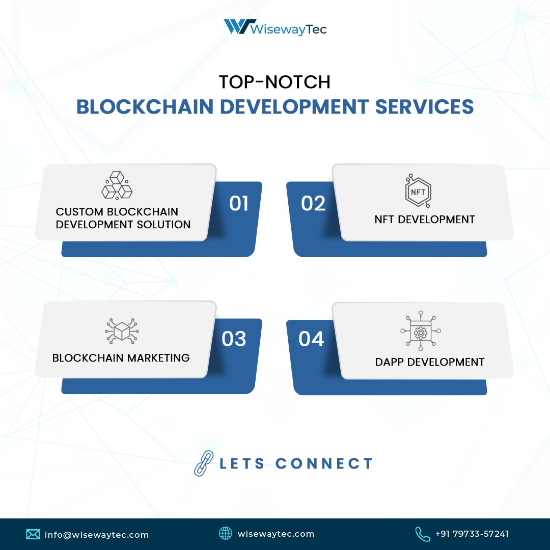 wisewaytec's tweet image. Wisewaytec expertise, innovative solutions, and client-centric approach make them the best blockchain development company , empowering businesses to harness the full potential of #BlockchainTechnology .
.
#blockchain #blockchaindevelopmentcompany #wisewaytec #blockchainfuture